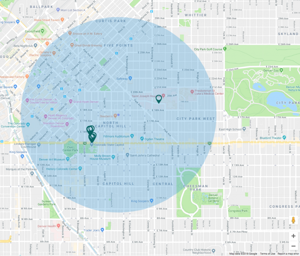Screenshot of Sample Map with Artwork Pins