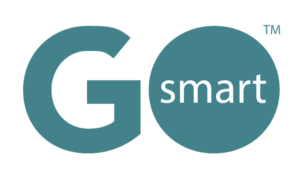 Dark green GO Smart logo.